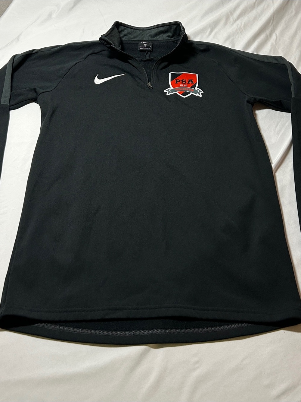 Nike Black Men’s PSA Quarter-Zip Training Top with Red Crest